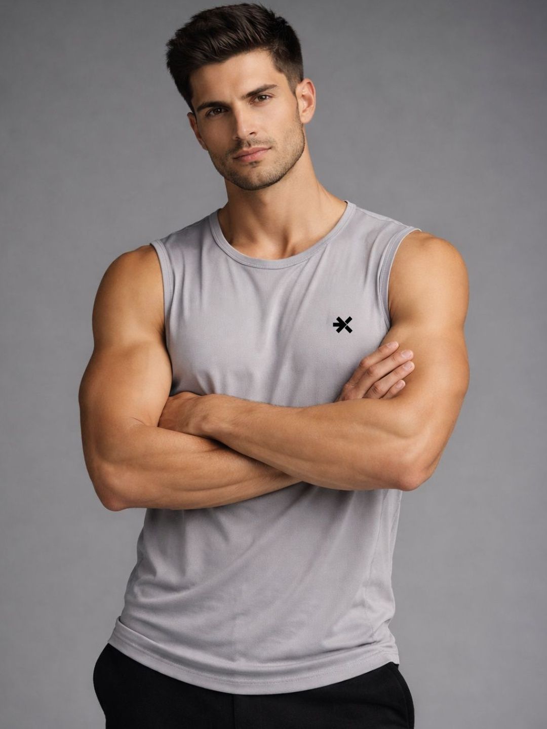 HRX by Hrithik Roshan Men Solid Sleeveless Gym Vest Innerwear Vests