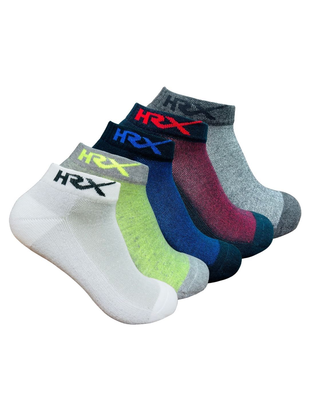 HRX by Hrithik Roshan Men Pack Of 5 Ankle Length Socks