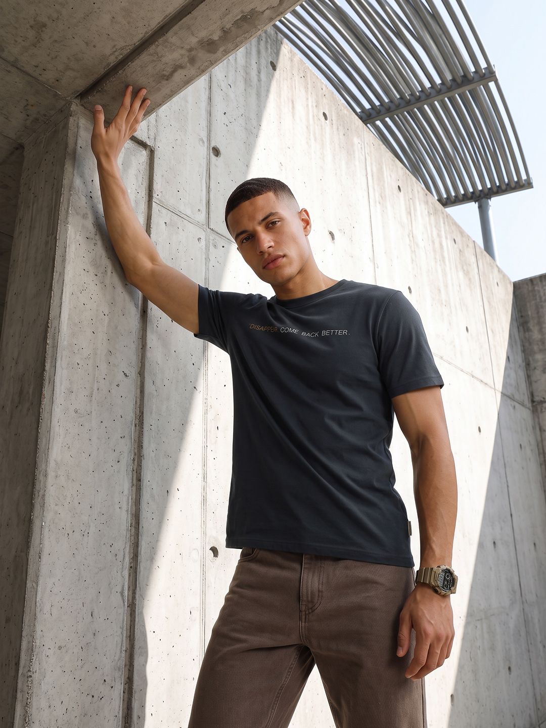 The Roadster Life Co. Typography Printed T-Shirt