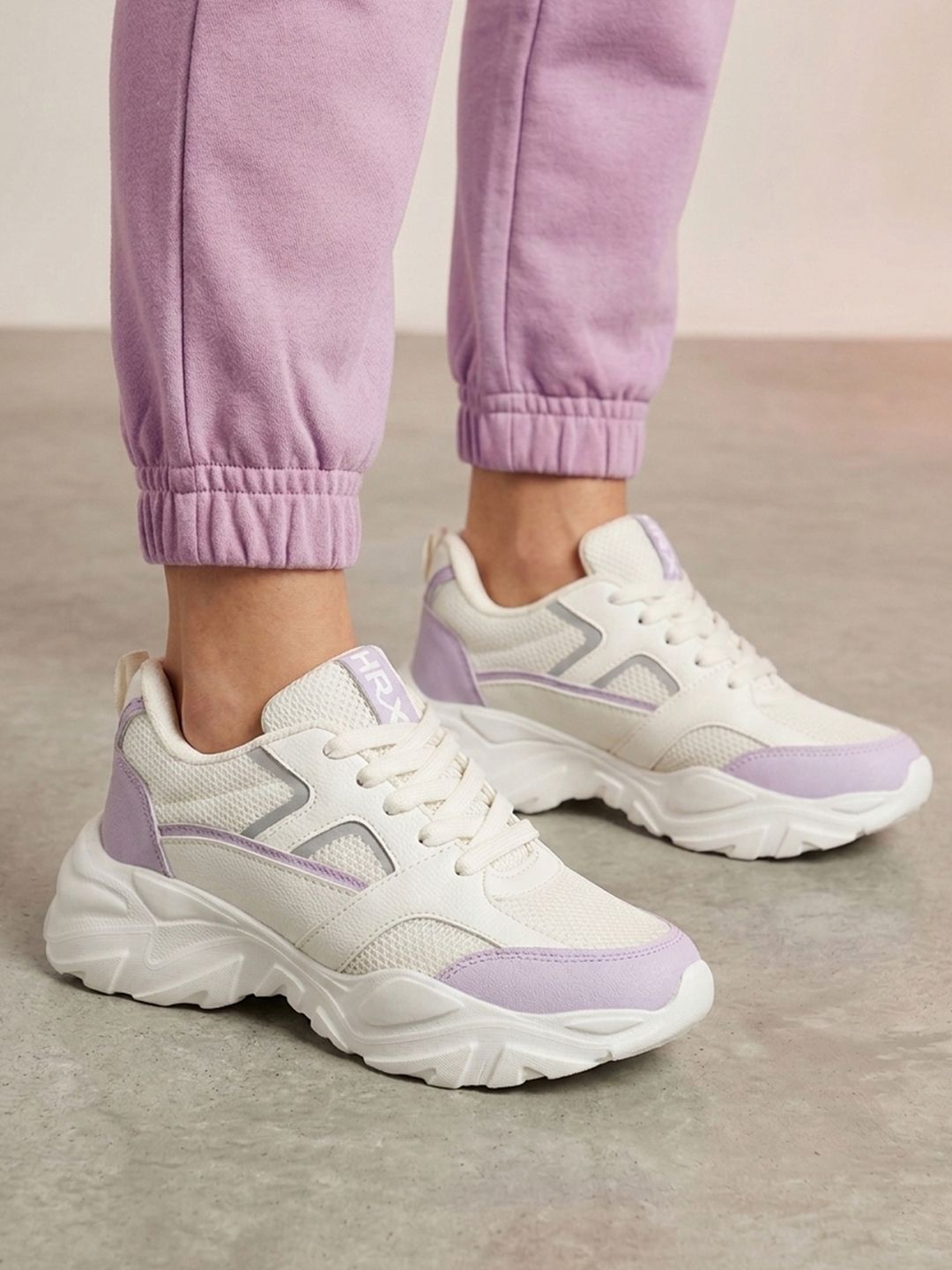 HRX by Hrithik Roshan Women Textured Lightweight Lace-Up Sneakers
