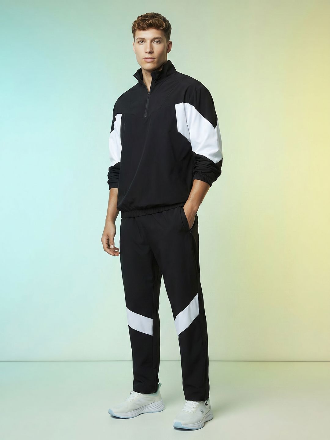 HRX by Hrithik Roshan Colorblocked Rapid-Dry Tracksuit
