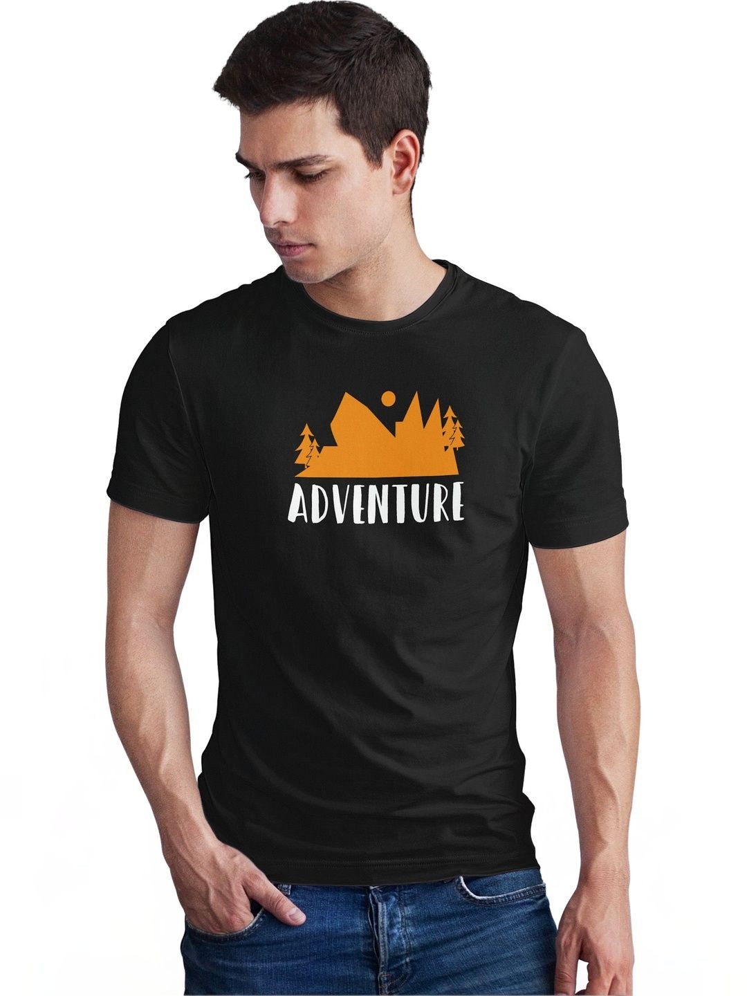 Seekbuylove Men Printed Bio Finish T-shirt