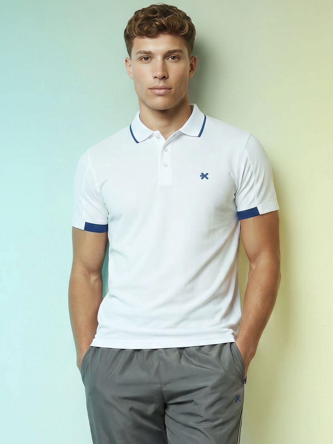 HRX by Hrithik Roshan Brand Logo Polo Collar T-shirt