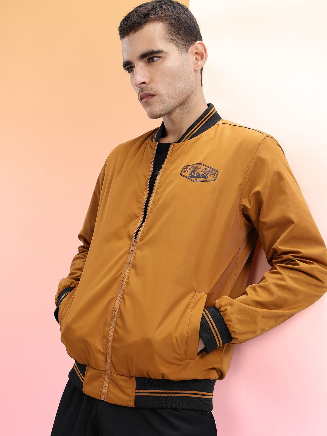 HRX by Hrithik Roshan Stand Collar Bomber Jacket