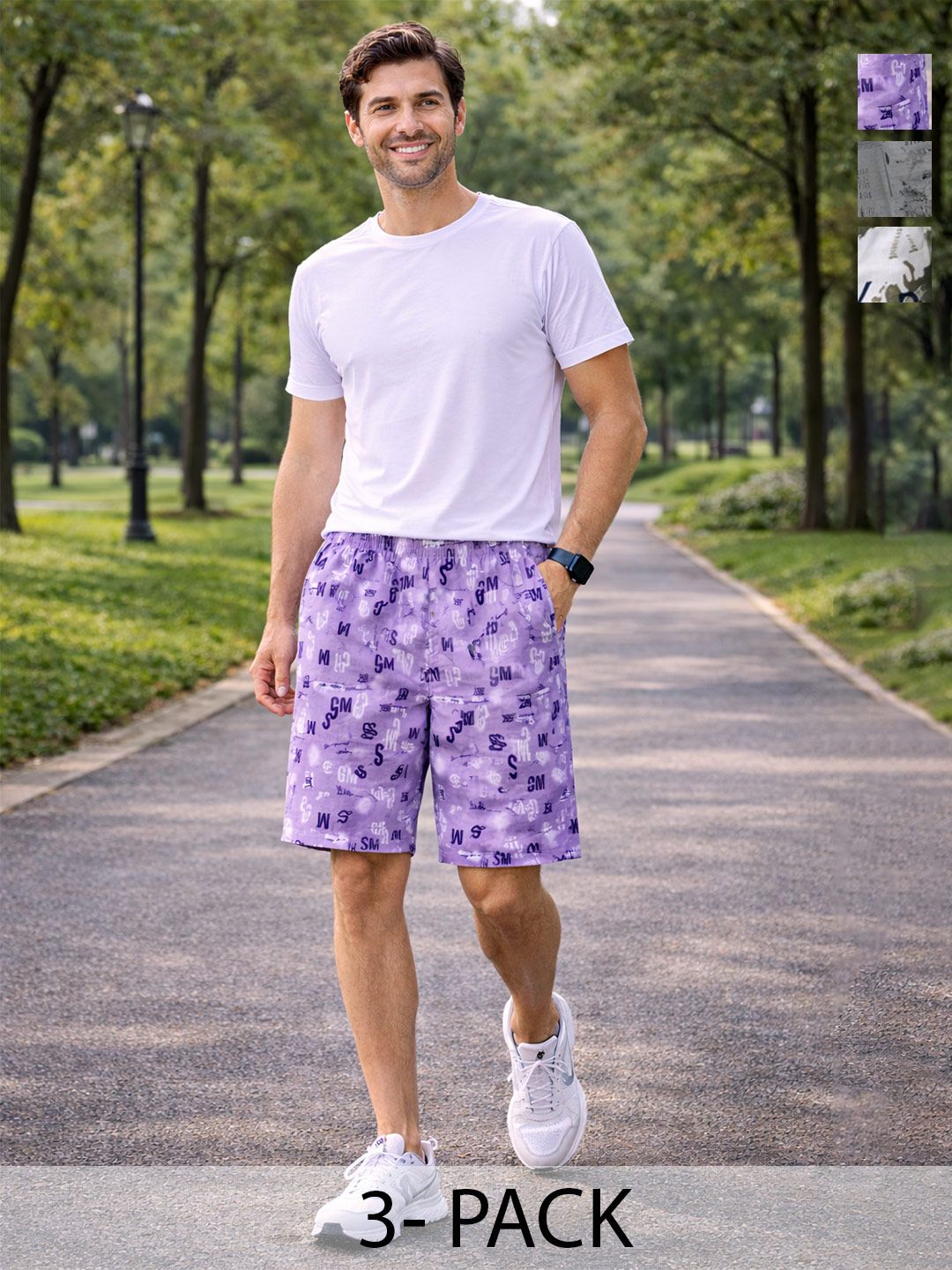HRX by Hrithik Roshan Pack of 3 Printed Cotton Boxers