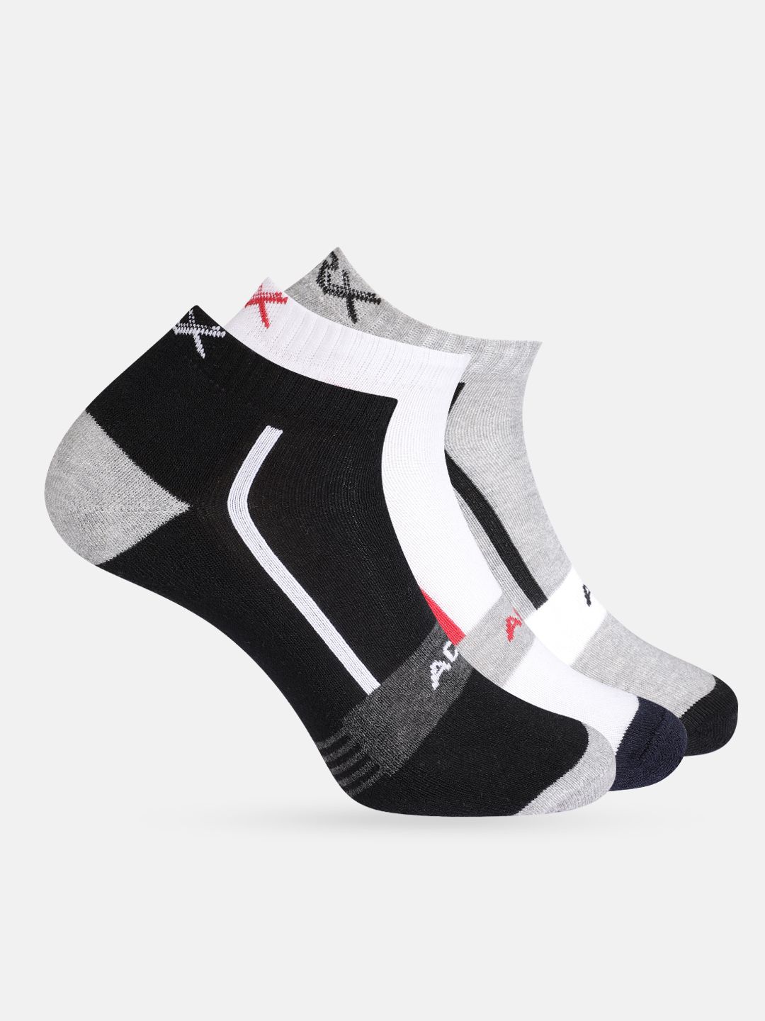 HRX by Hrithik Roshan Men Pack of 3 Ankle Length Socks