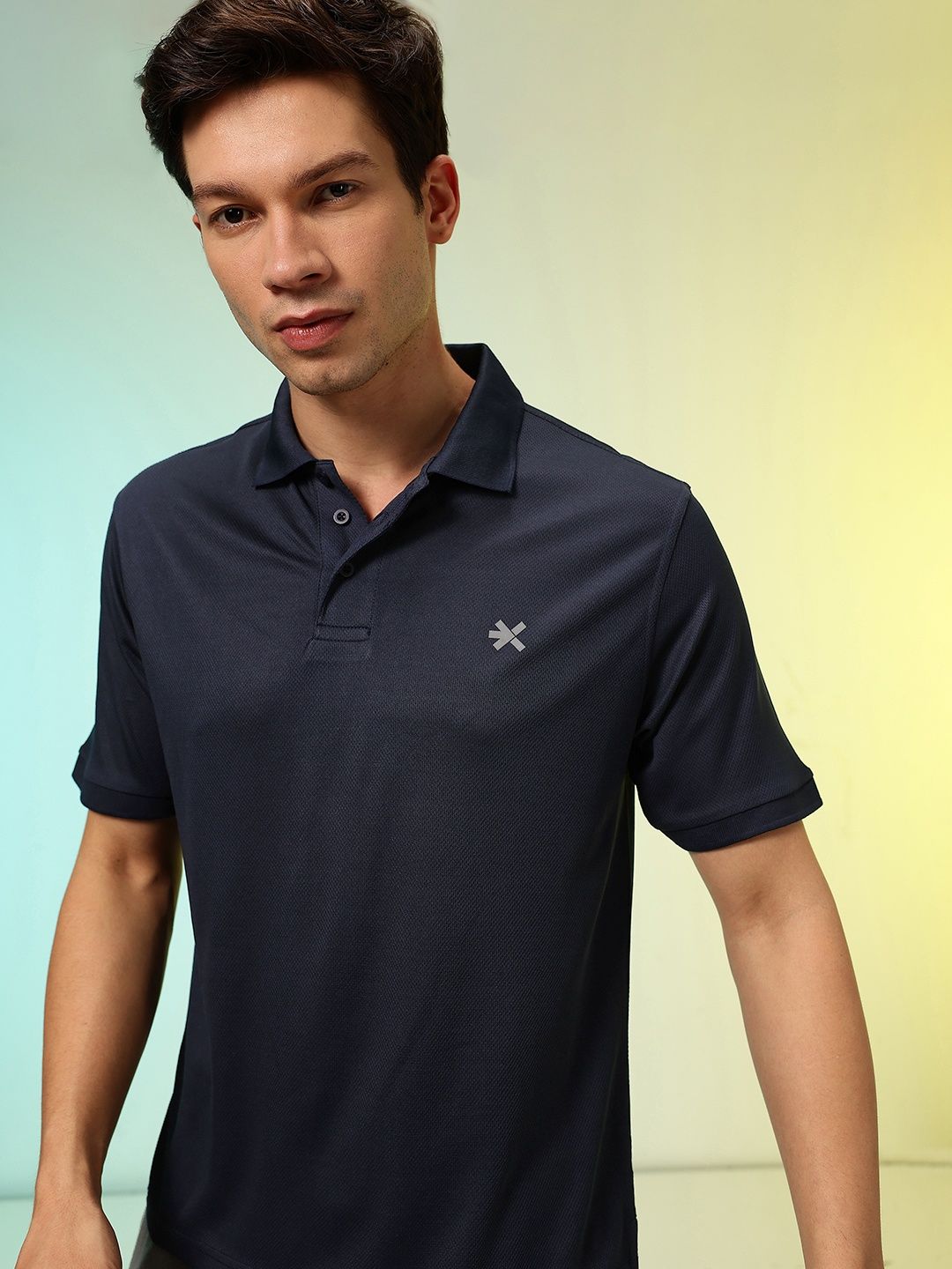 HRX by Hrithik Roshan Brand Logo Printed Polo Collar Rapid Dry T-shirt