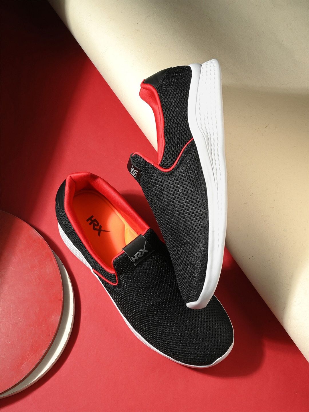 HRX by Hrithik Roshan Men Black Mesh Running Shoes
