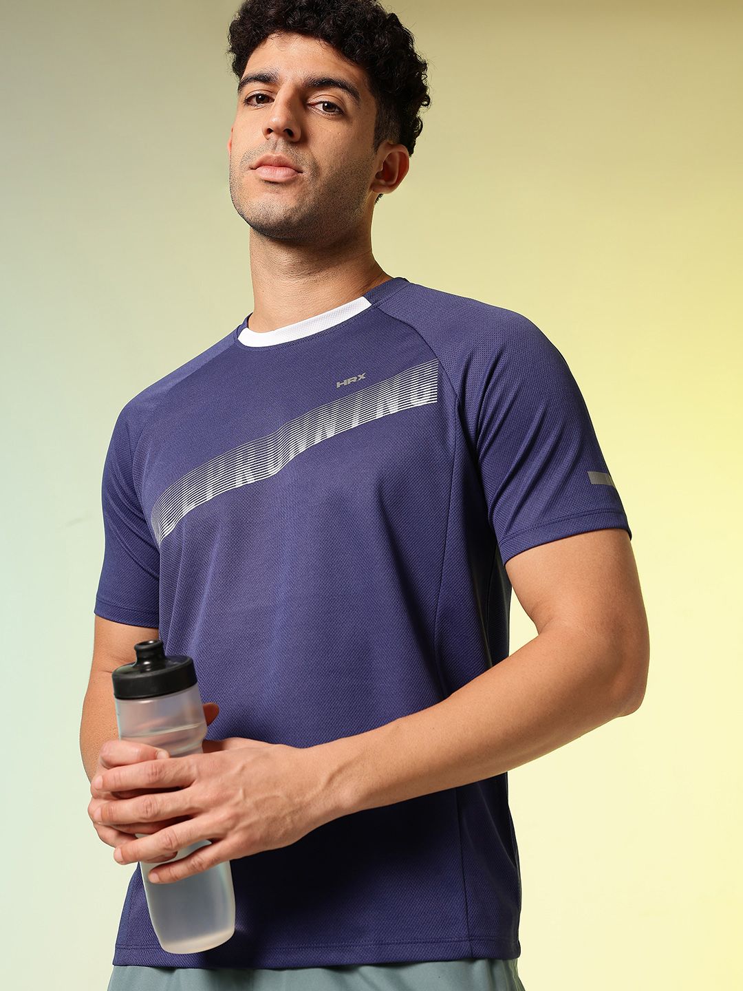 HRX by Hrithik Roshan Striped Rapid-Dry Running T-shirt