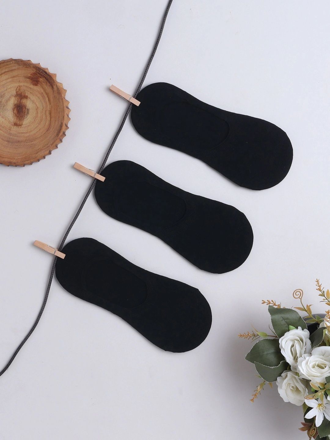 BAESD Unisex Pack of 3 Cotton Blend Shoe Liners Socks