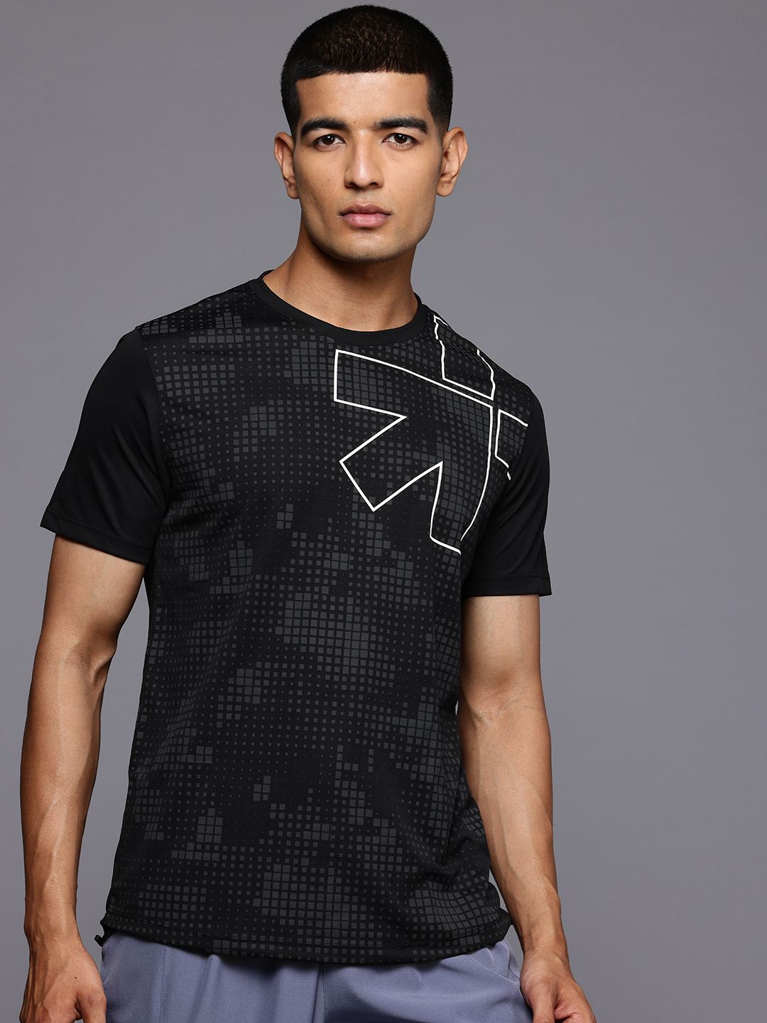 HRX by Hrithik Roshan Rapid-Dry Brand Logo Print Training T-shirt