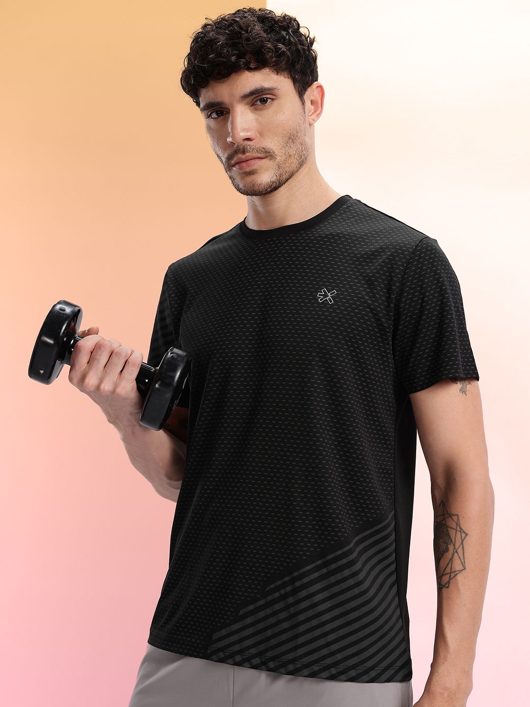 HRX by Hrithik Roshan Men Printed Rapid-Dry Training T-shirt