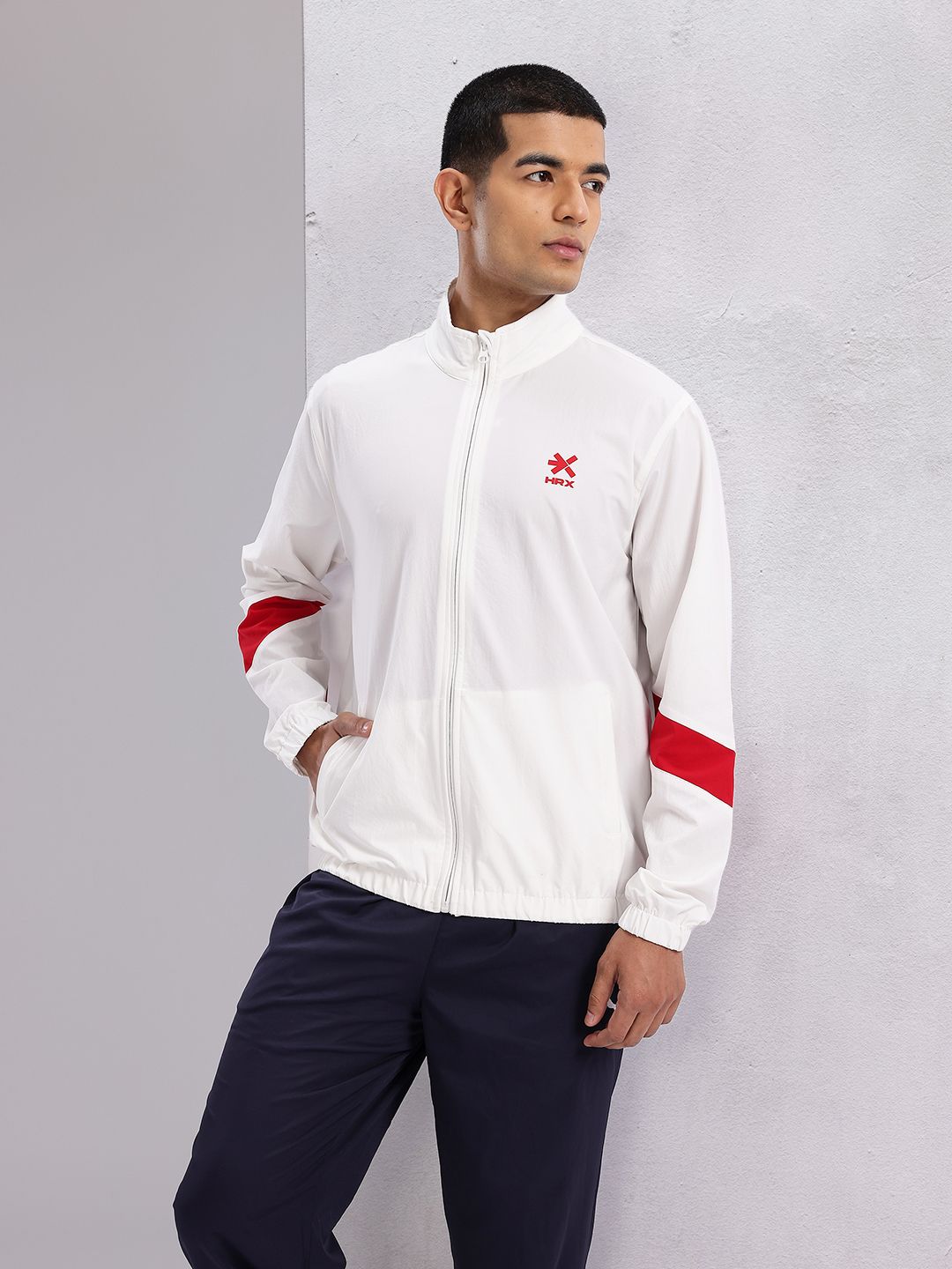 HRX by Hrithik Roshan Contrast Panel Tailored Jacket