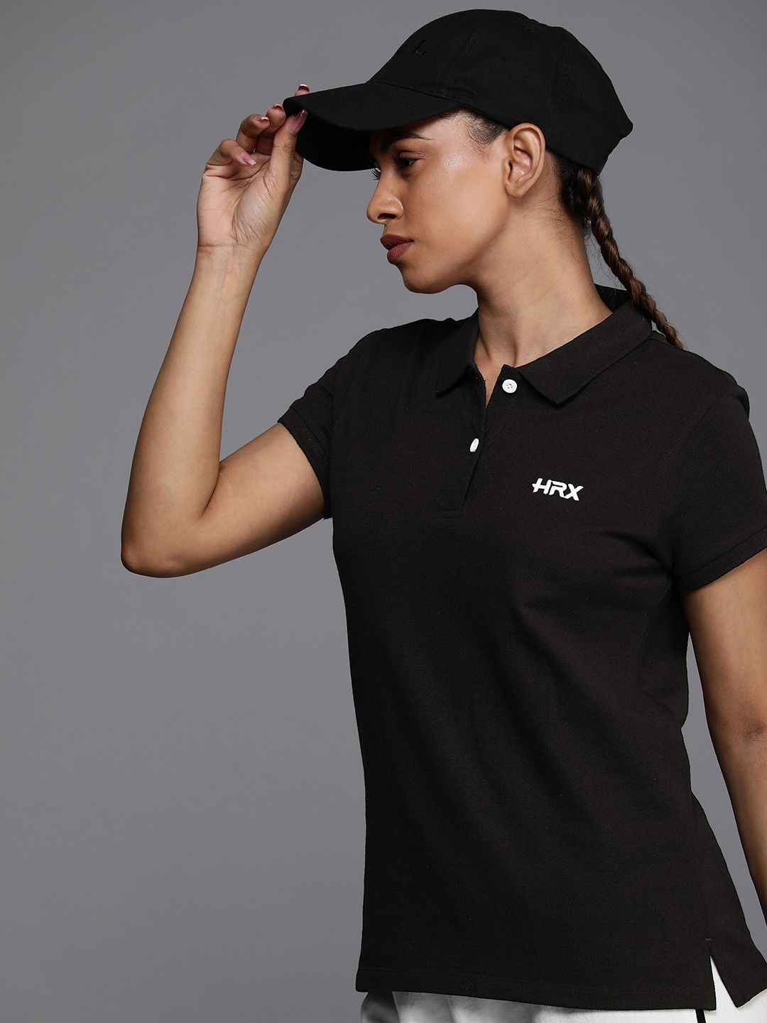 HRX by Hrithik Roshan HRX by Hrithik Roshan Polo Collar Pure Cotton T-shirt