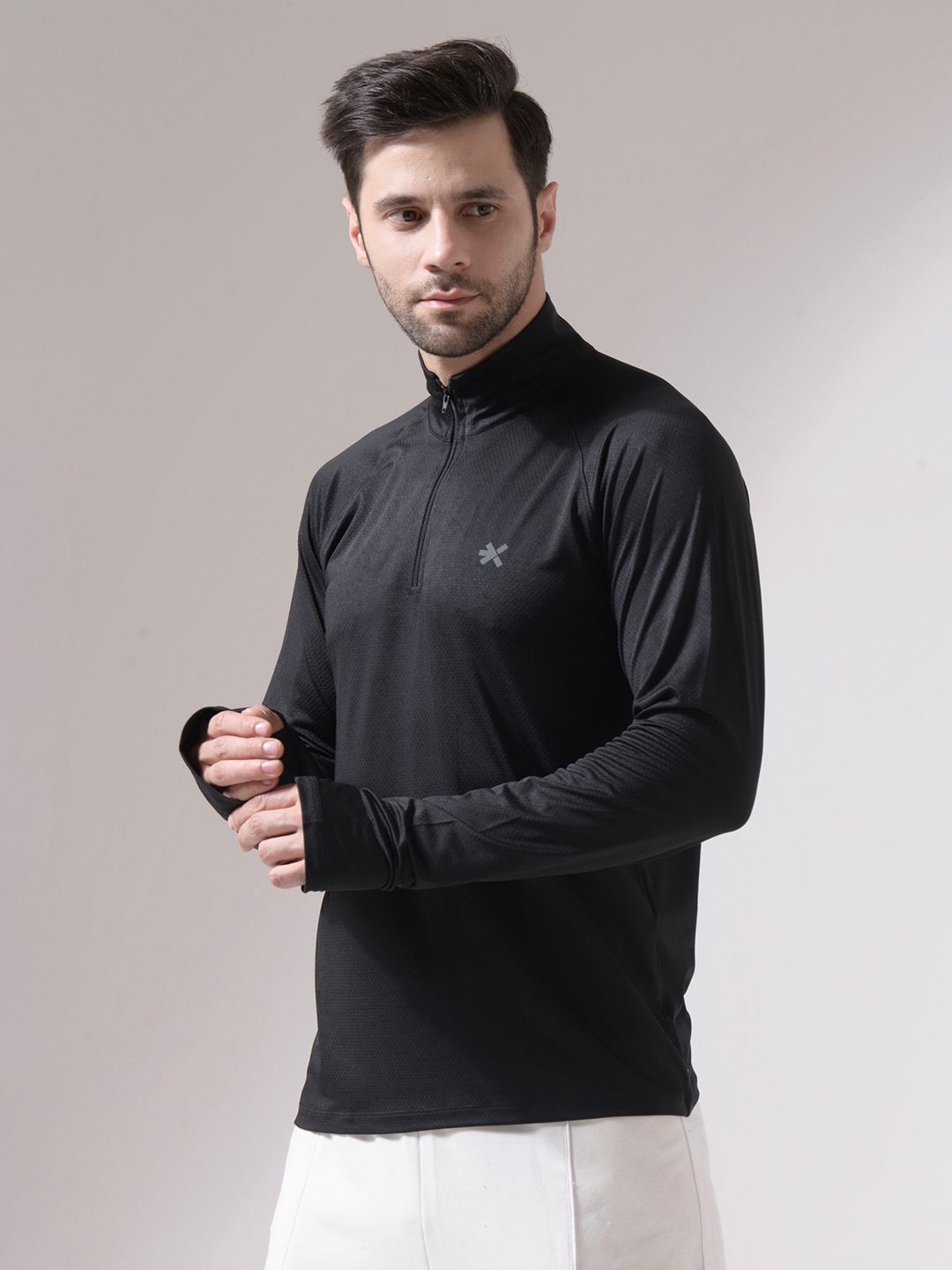 HRX by Hrithik Roshan Men Solid High Neck T-shirt