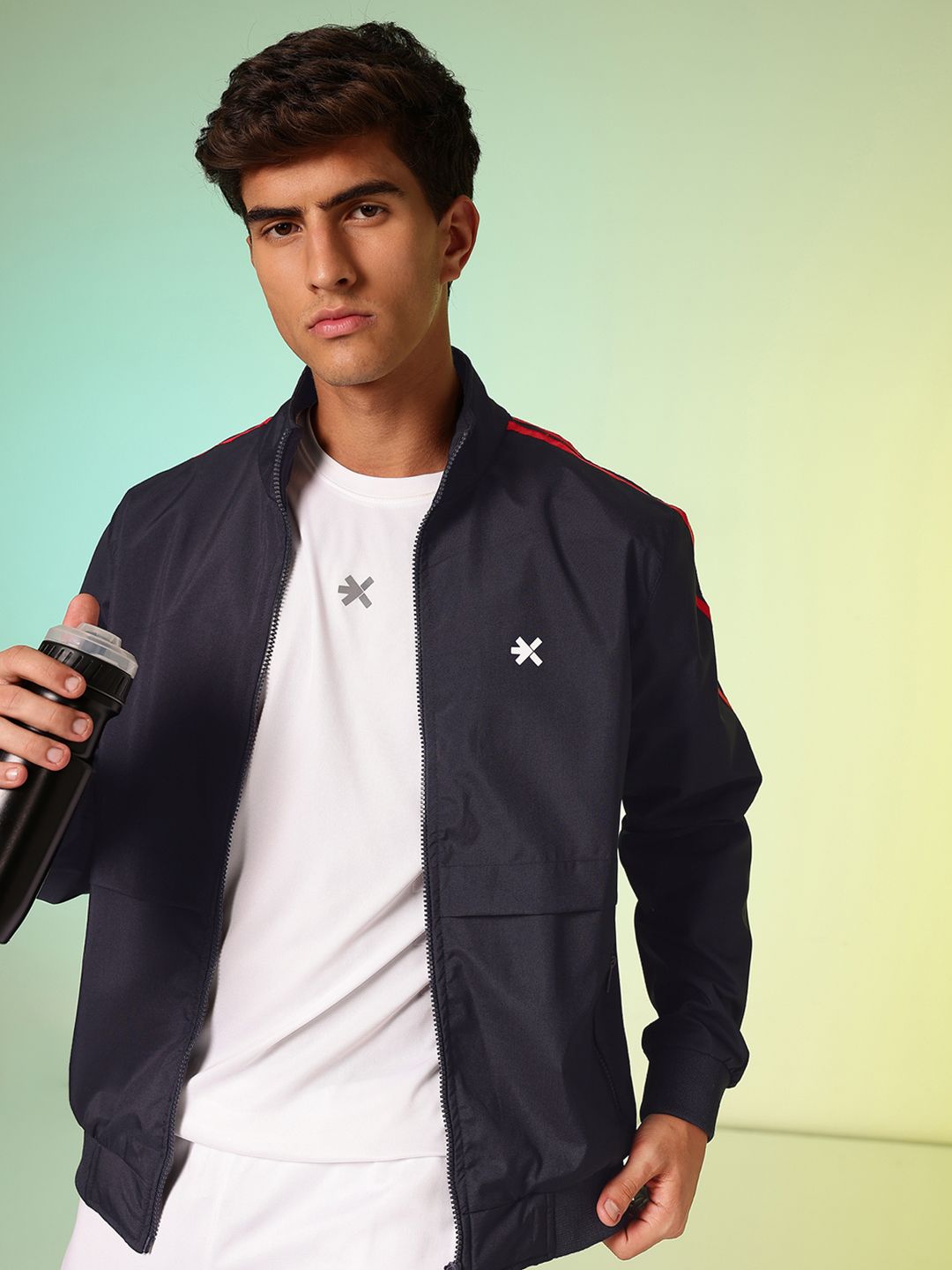 HRX by Hrithik Roshan Striped Running Sporty Jacket