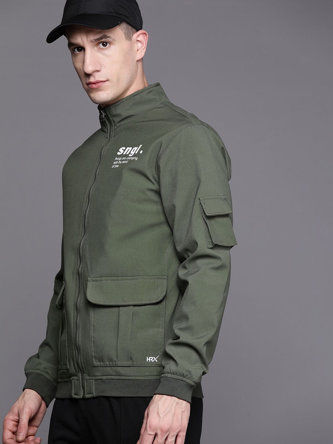 HRX by Hrithik Roshan Men Typography Lightweight Sporty Jacket