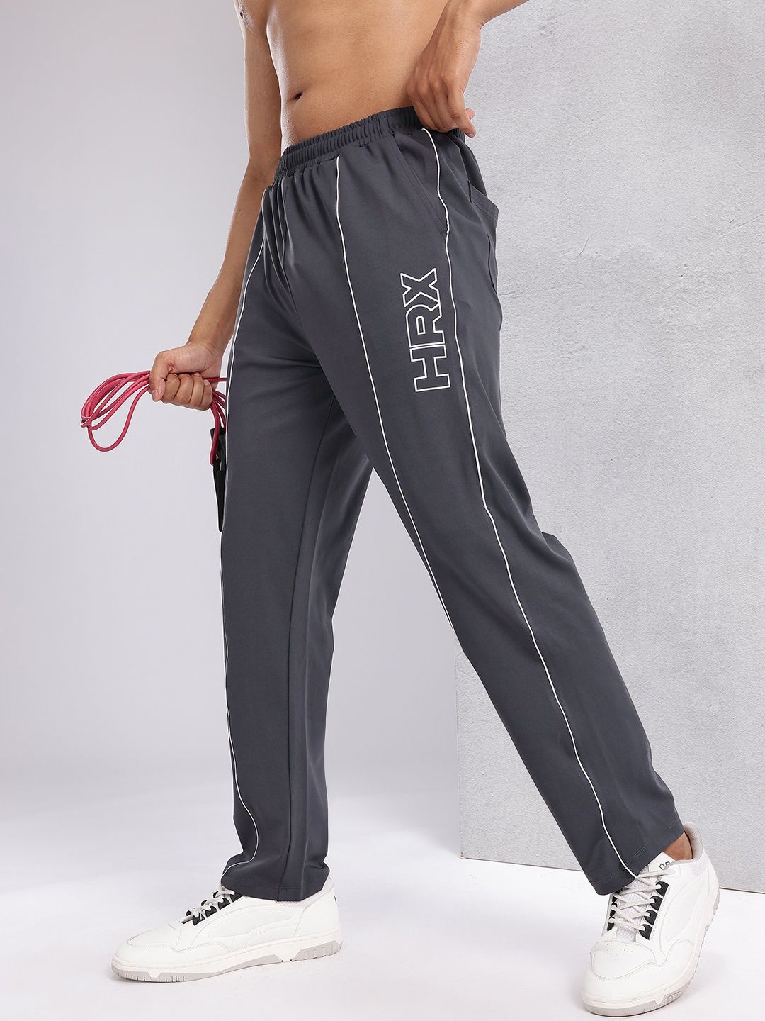 HRX by Hrithik Roshan Men Contrast Piping Training Track Pants
