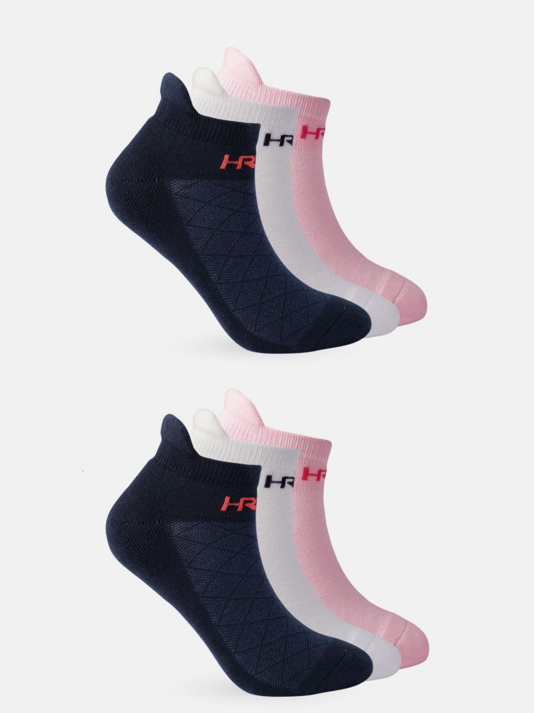 HRX by Hrithik Roshan Pack Of 6 Ankle Length Socks