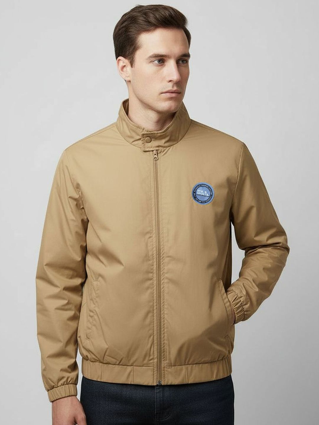 HRX by Hrithik Roshan Men Mock Collar Solid Windcheater Sporty Jacket