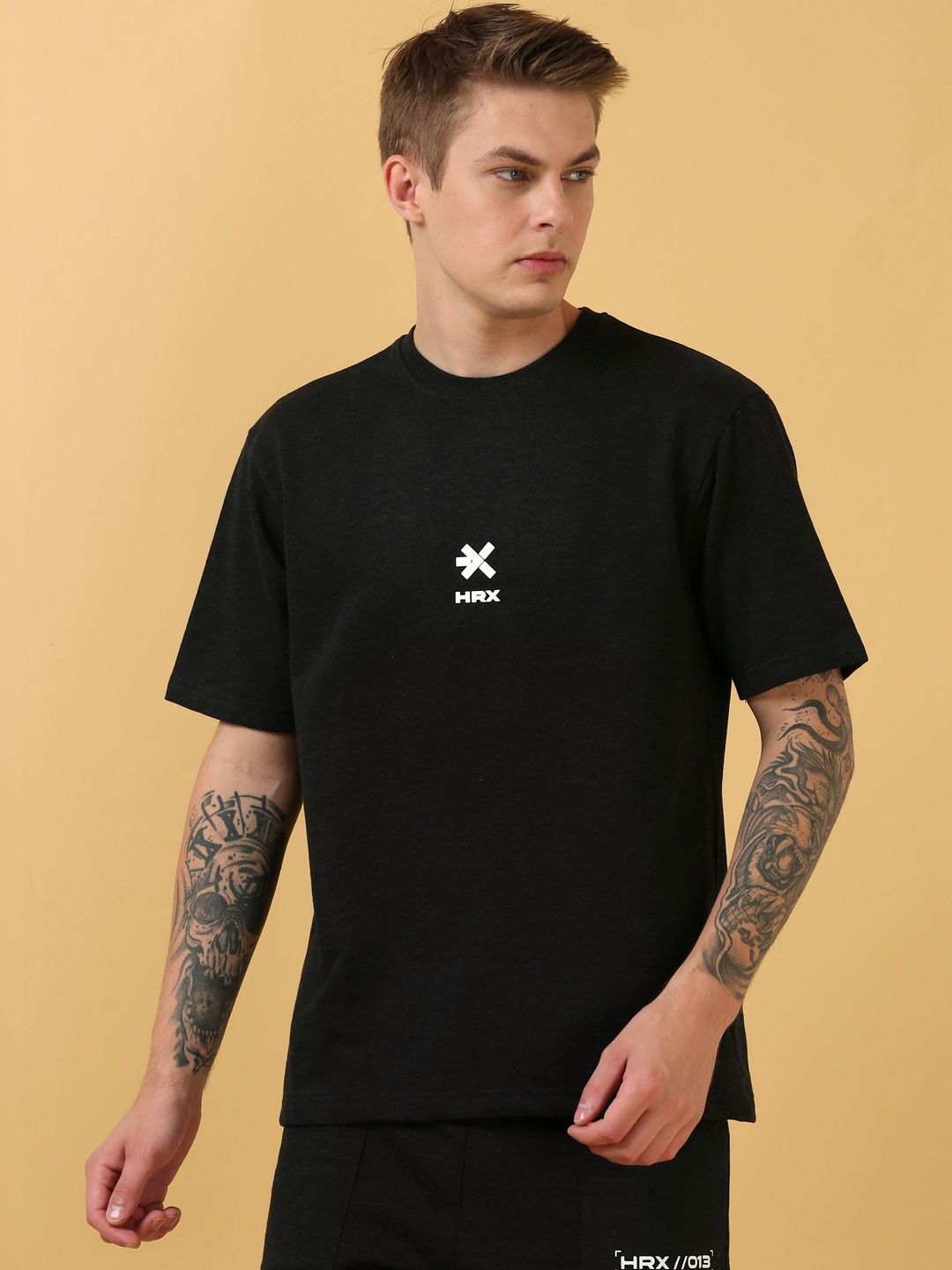 HRX by Hrithik Roshan Mens Cotton Lifestyle Relaxed T-shirt