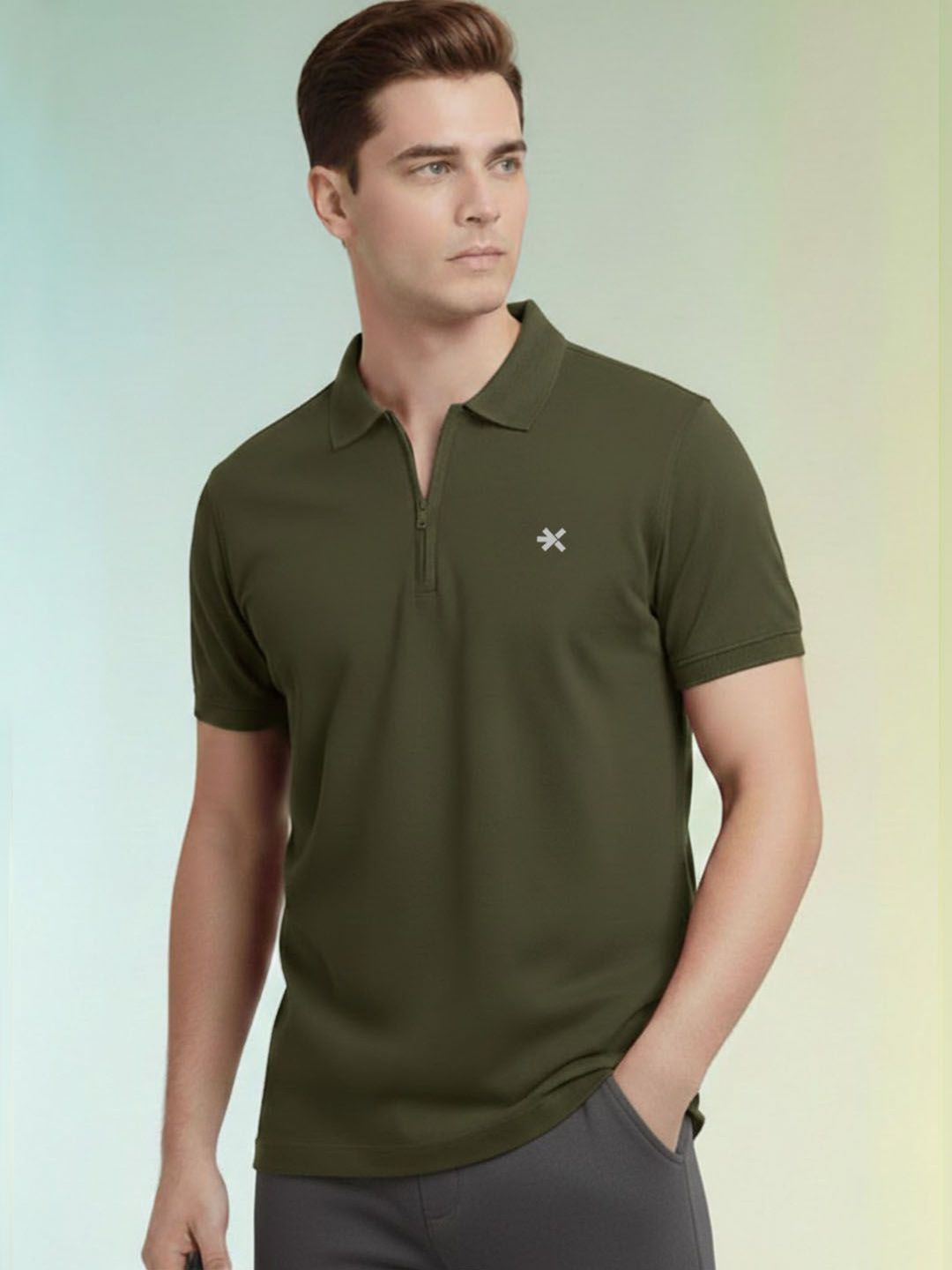 HRX by Hrithik Roshan Men Brand Logo Polo Collar T-shirt