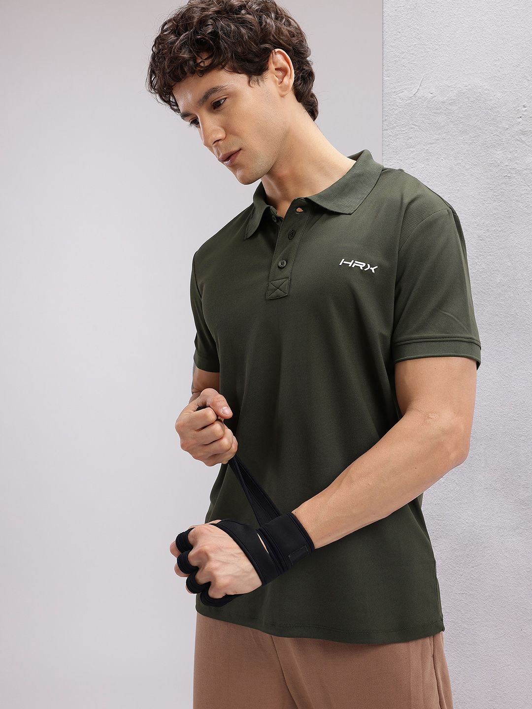 HRX by Hrithik Roshan Men Lifestyle Polo Collar T-shirt
