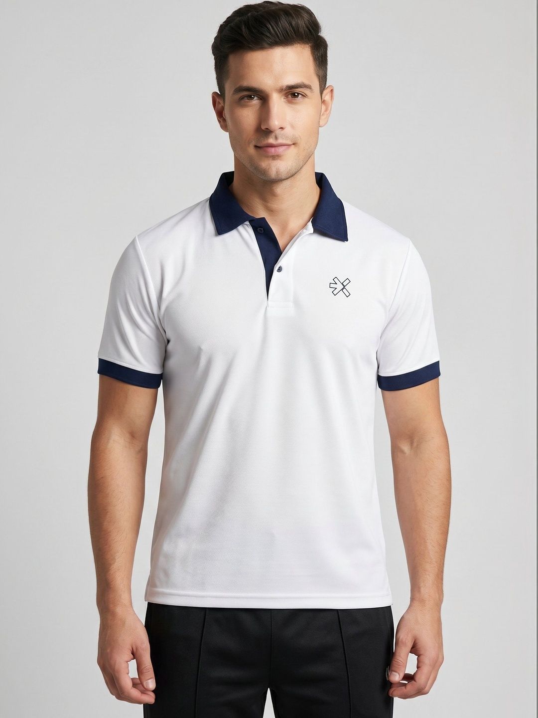 HRX by Hrithik Roshan Brand Logo Polo Collar T-shirt