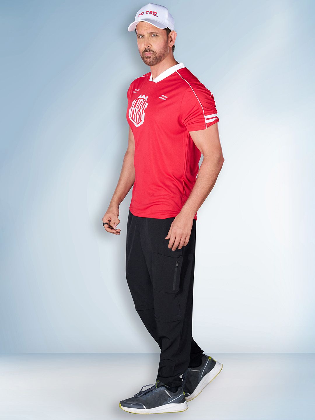 HRX by Hrithik Roshan Brand Logo Printed Rapid-Dry Football Jersey
