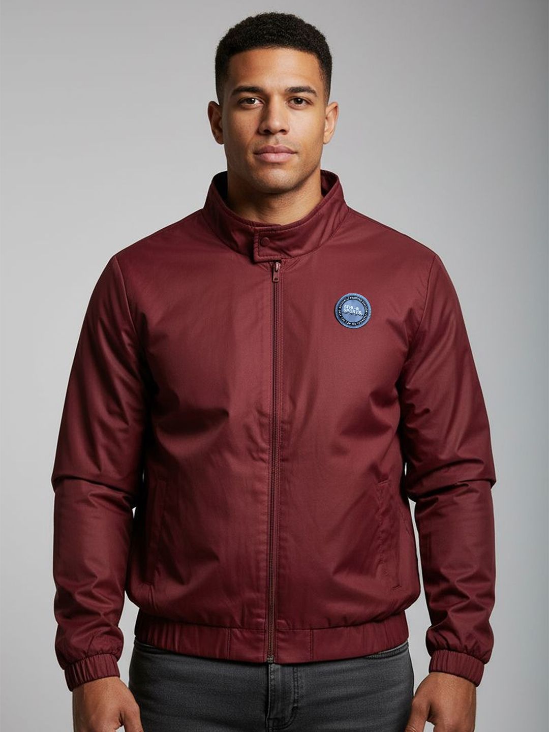 HRX by Hrithik Roshan Men Mock Collar Solid Windcheater Sporty Jacket