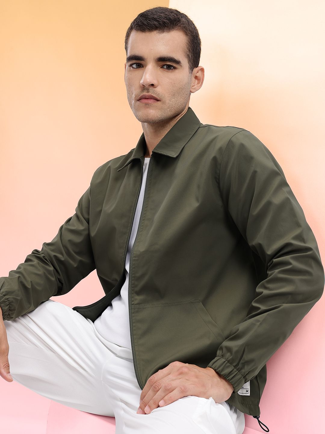 HRX by Hrithik Roshan Spread Collar Bomber Jacket