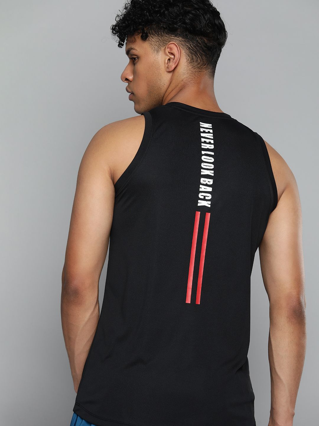 HRX by Hrithik Roshan Typography Printed Rapid-Dry Training or Gym T-shirt