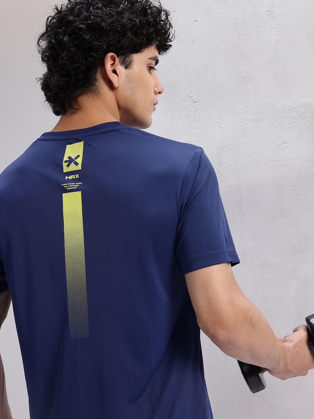 HRX by Hrithik Roshan Men Striped Rapid-Dry Training T-shirt