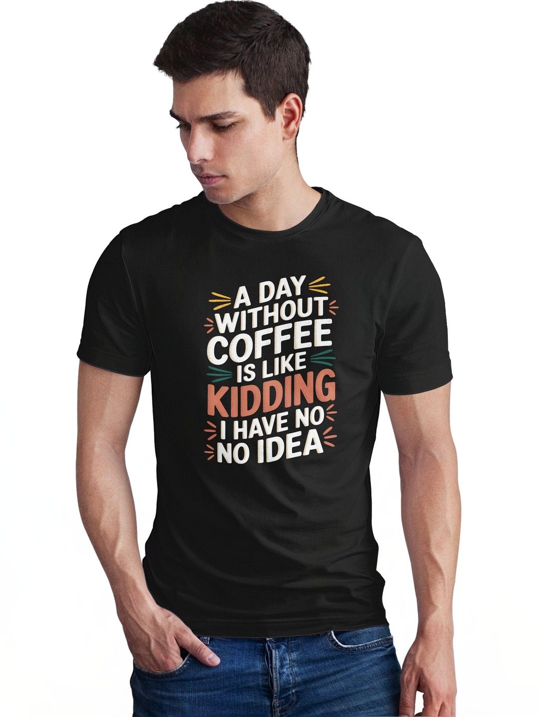 Seekbuylove Men Typography Printed Bio Finish T-shirt