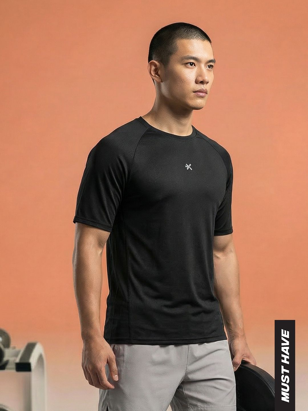 HRX by Hrithik Roshan Slim Fit Rapid Dry Training or Gym T-shirt