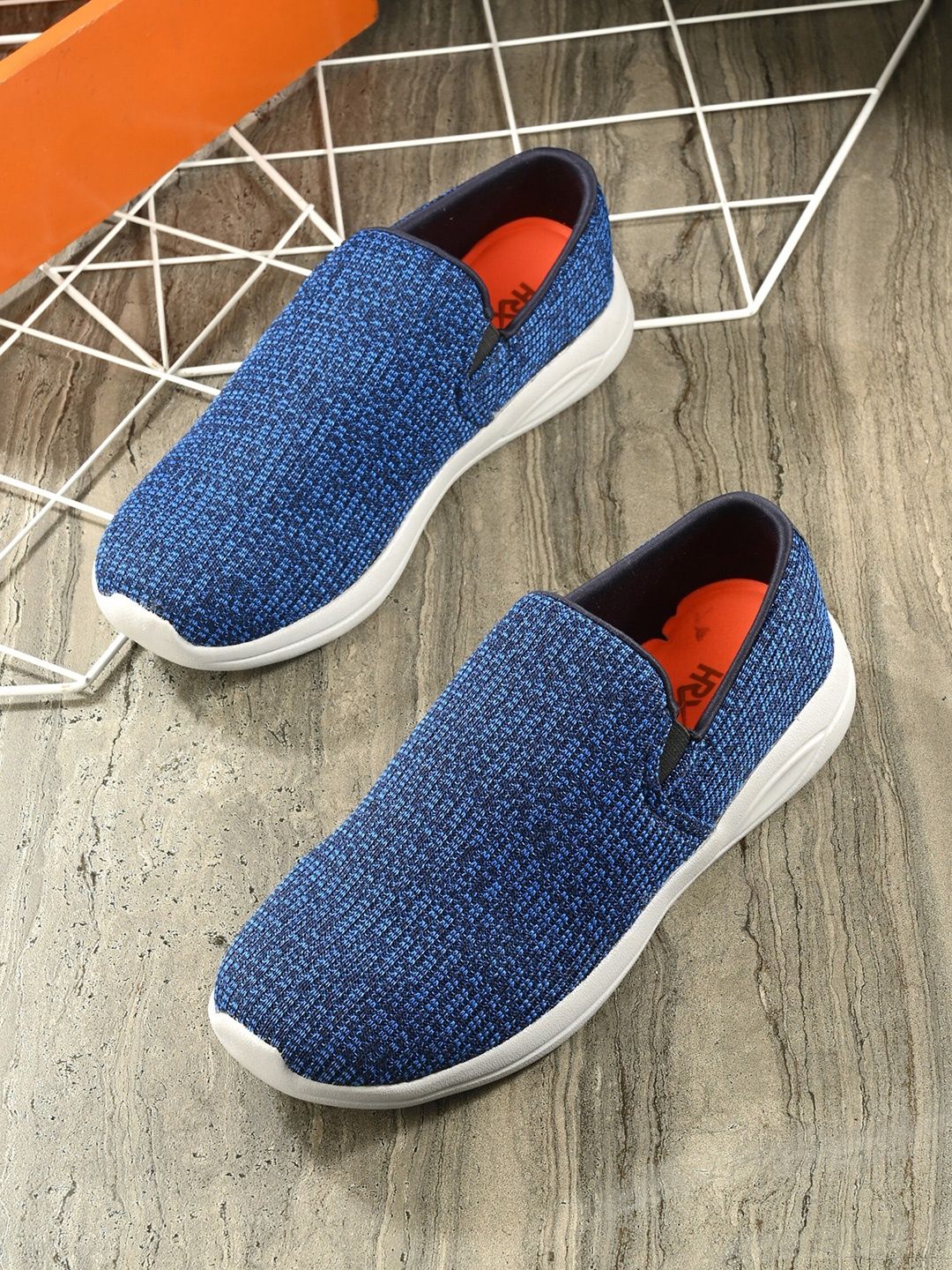 HRX by Hrithik Roshan Men Blue Mesh Walking Shoes