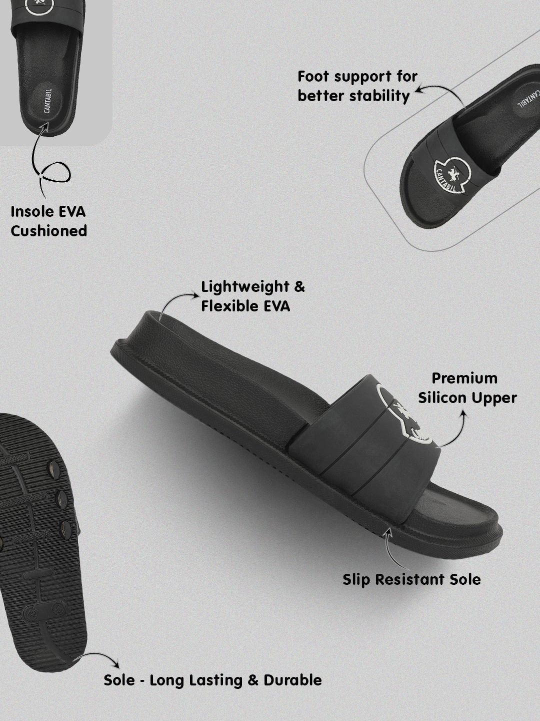 Cantabil Men Printed Sliders