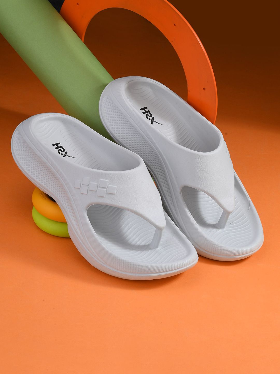 HRX by Hrithik Roshan Men Grey Thong Flip-Flops