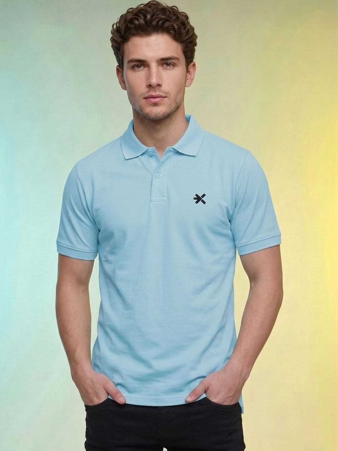 HRX by Hrithik Roshan Men Brand Logo Polo Collar T-shirt