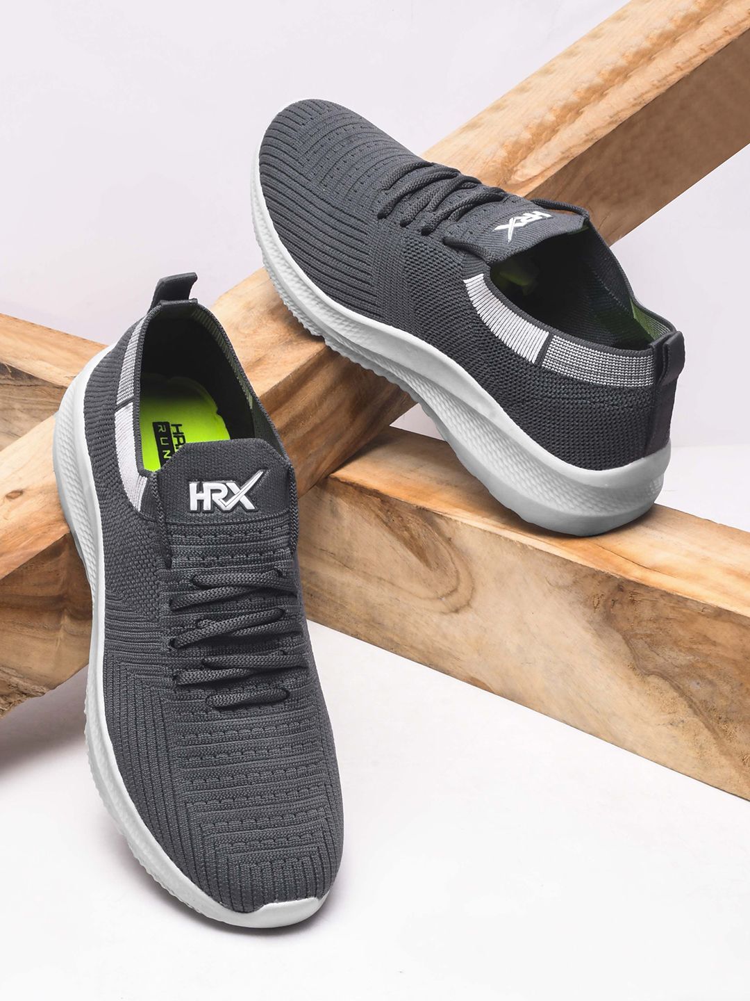 HRX by Hrithik Roshan Men Mesh Flyknit Marking Running Sports Shoes