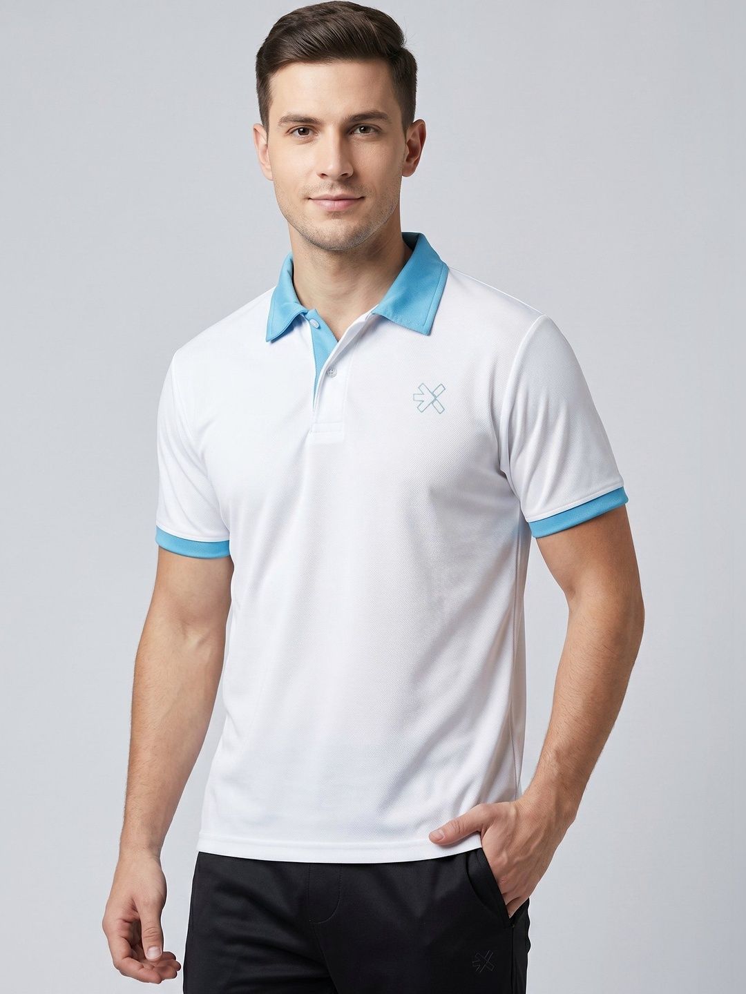 HRX by Hrithik Roshan Brand Logo Polo Collar Short Sleeves T-shirt