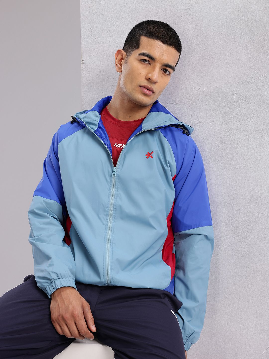 HRX by Hrithik Roshan HRX by Hrithik Roshan Colourblocked Hooded Jacket
