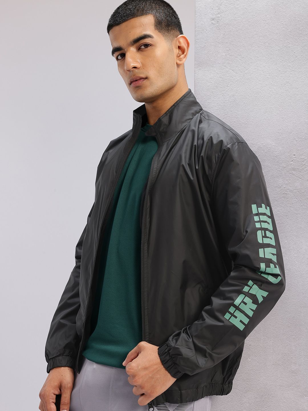 HRX by Hrithik Roshan Men Typography Printed Bomber Lifestyle Jacket