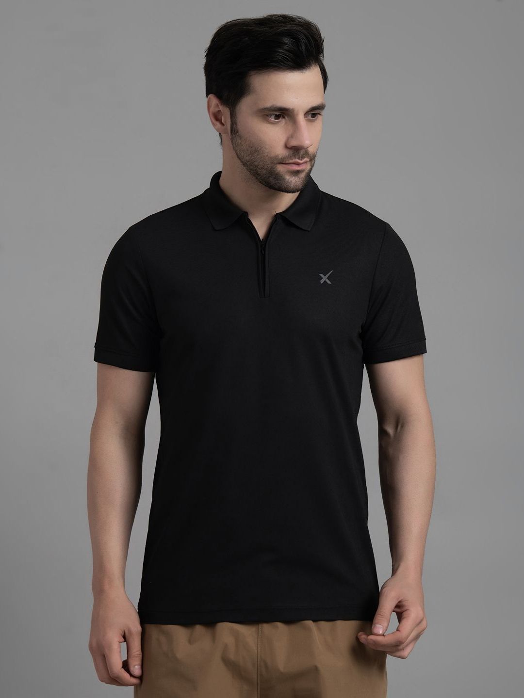 HRX by Hrithik Roshan Men Solid Polo Collar T-shirt