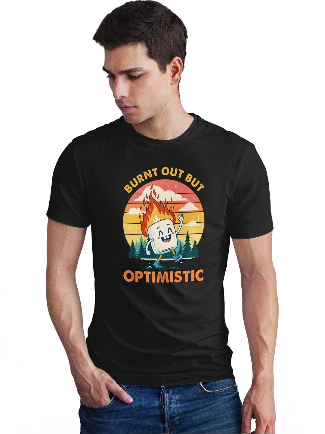 Seekbuylove Men Printed Bio Finish T-shirt