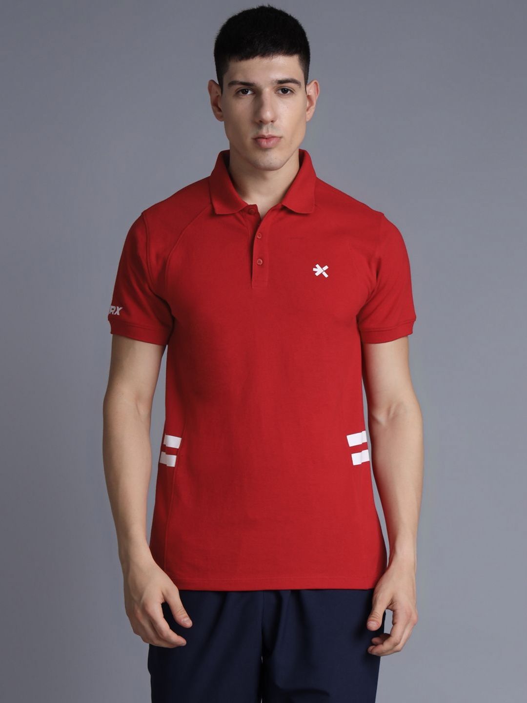 HRX by Hrithik Roshan Men Solid Polo Collar Cotton T-shirt