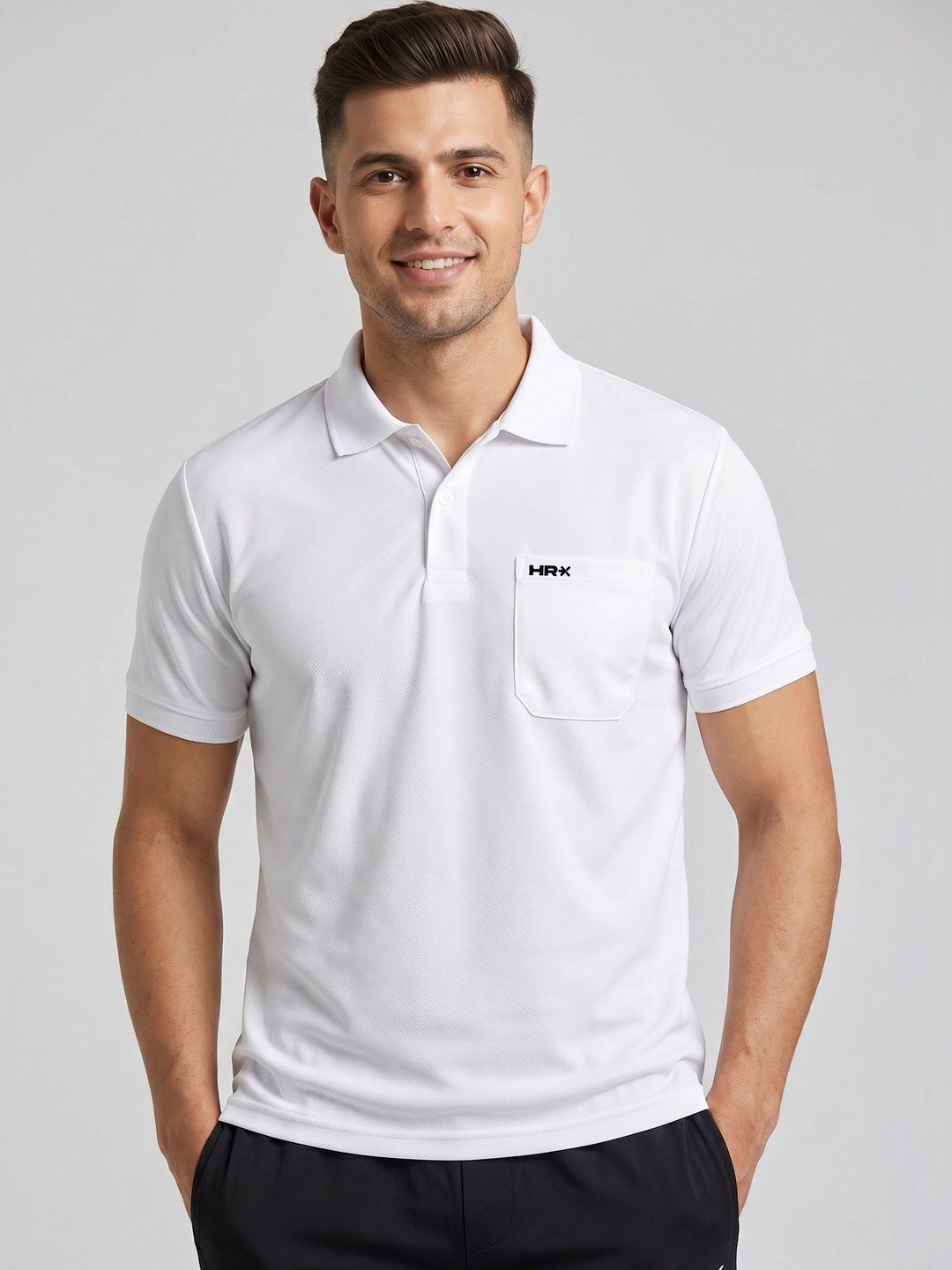 HRX by Hrithik Roshan Brand Logo Polo Collar Short Sleeves T-shirt