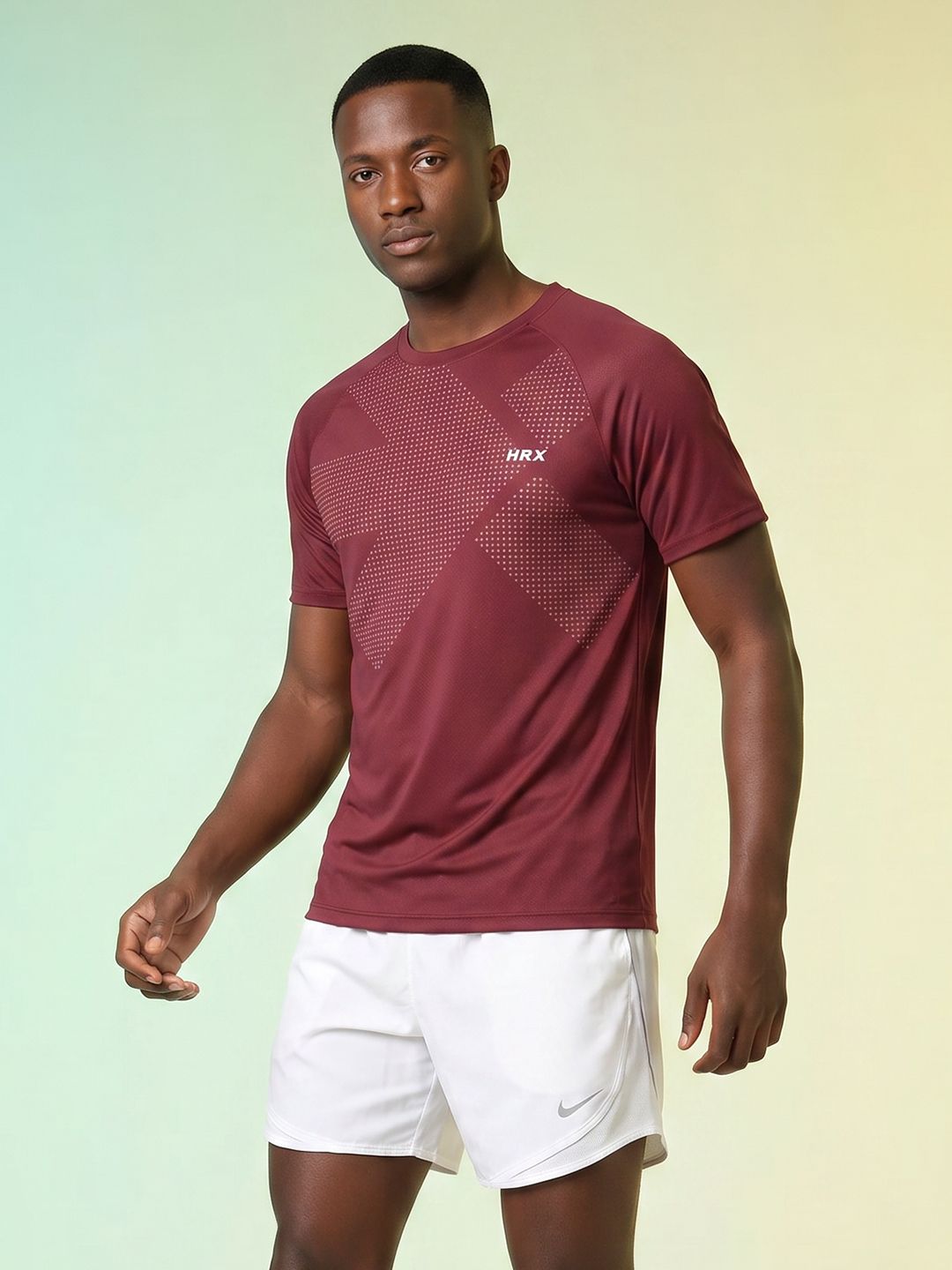 HRX by Hrithik Roshan Brand Logo Printed Rapid Dry Training T-shirt