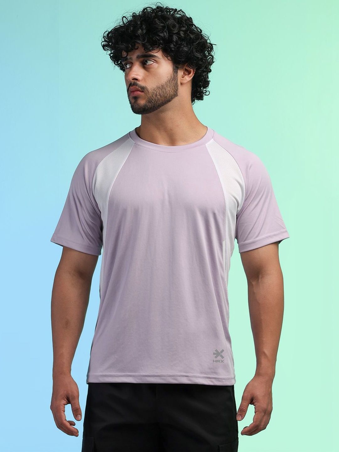 HRX by Hrithik Roshan Men Brand Logo Colourblocked Pockets T-shirt
