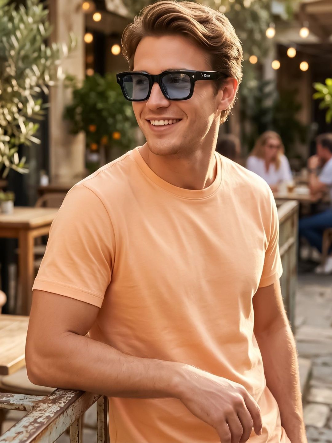 HRX by Hrithik Roshan Unisex Blue Lens & Black Square Sunglasses with